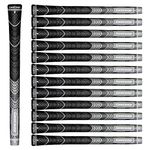 Geoleap ACE-C Golf Grips Set of 13- Cord Rubber, Hybrid Golf Club Grips, Standard/Mdisize, 10 Colors Optional. (Gray, Standard)