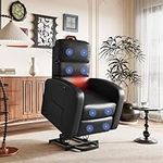 FLEXISPOT Recliner Armchair Recliner Chair Riser and Recliner Chairs Recliner Sofa Electric Lift Recliner for Elderly Black