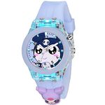 SWADESI STUFF Cute Cartoon Multi Color Lights Rubber Strap Analog Watch For Girl (Alien Teddy), Multi-Color Dial, Multi-Color Band