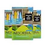 Absorbia Moisture Absorber Hanging Pouch with Activated Charcoal | Pack of 3 | Moisture Absorber for Wardrobe | Dehumidifier for Room Moisture | Air Freshener for Room, Toilet | Moisture Absorbers