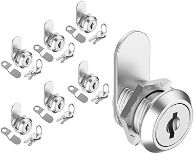 inBovoga 6 Pack Upgrade Cabinet Furniture Locks Set, Keyed Alike 5/8 Inch Cam Locks, Secure File Drawer Kitchen Cabinets Letter Boxes Tool Lock Replacement Lock Hardware, Zinc Alloy