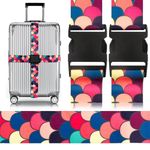 Adjustable Travel Luggage Strap Suitcase Belt Travel Bag Accessories 1.96 in W x 6.4 ft L (2 Pack)
