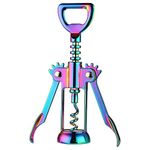 JXS Solid and Well Made Wing Corkscrew Rainbow Wine Opener and Beer Opener, Multifunctional Wine Corkscrew Opener