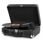 DIGITNOW!Three Speeds Turntable Retro Record Player with Built-in Stereo Speakers, Supports USB, RCA Output , Headphone Jack , MP3 , Mobile Phones Music Playback,Suitcase Design