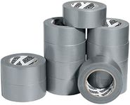 Lockport Silver Duct Tape - 90ft x 2in - Multi Pack Heavy Duty Duct Tape - Duct Tape Heavy Duty Waterproof - Gray Duct Tape Bulk for B2B, Home Use, DIY, Projects and Repairs (12-Pack)