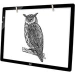 Adesso CyberPad P2 12" x 7" LED Artcraft Tracing Light Pad/Box Artists Drawing Sketching X-ray Viewing Black, CYBERPAD_P2