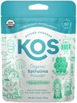 KOS USDA Organic Spirulina Powder, Natural Taste - 100% Pure, Non-Irradiated Vegan Green Blue Spirulina Superfood Powder, Plant Based - Rich in Protein, Vitamins, Antioxidants & Fiber, 60 Servings Bag