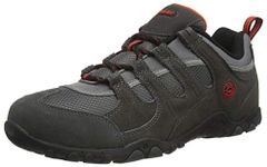 Hi-Tec Men's QUADRA II Walking Shoe, Taupe/Burnt Orange, 9 UK