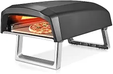 Commercial Chef Pizza Oven Outdoor - Gas Pizza Oven Propane - Portable Pizza Ovens for Outside - Stone Brick Pizza Maker Oven Grill with Dual L-Shaped Burner