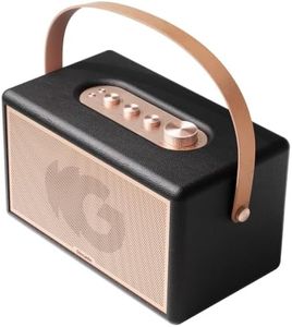 Giocanto Portable Bluetooth Speaker, Wireless Vintage Style with Subwoofer, Leather Strap Handle, Blue
