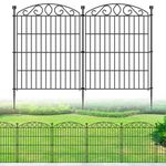 Garden Fence 12 Panel - 76.2cm H x 7 m L, No Dig Rustproof Metal Tall Animal Barrier for Dogs Rabbits, Decorative Outdoor Border for Yard, Patio, and Flower Beds