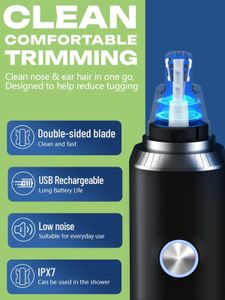 USB Nose and Ear Hair Trimmer – Waterproof, Rechargeable Groomer
