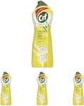 Cif Lemon Cream Cleaner multipurpose surface cleaner with 100% natural cleaning particles removes 100% of the toughest dirt 750 ml (Pack of 4)