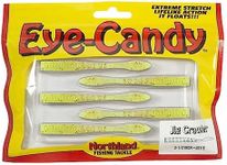 Northland Tackle Eye Candy Jig Crawler Floating 3.5" Soft Plastic Fishing Lure for Walleye Fishing, 5 Baits Per Pack, Glo Chartreuse