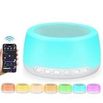 foreverlily White Noise Machine Portable White Noise Machine for Baby Adults with 32 Soothing Sounds Rechargeable Sleep Sound Machine APP Control with 7 Colour Night Lights for Sleep Meditation