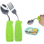 Adaptive Utensils, Weight Utensils for Tremors and Parkinson Patients, Utensil Set Spoon and Fork for Elderly