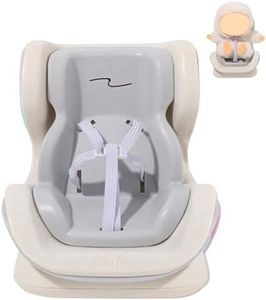 Doll Car Seat for10-17cm Dolls with Air Vent Clip, Cute and Functional Car Ornament for Blind Box Doll Fans Collectors (Grapefruit Color) (Gray)