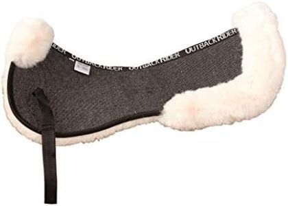 Outback Rider Half Saddle Pad Faux Sheepskin Fleece (Large) Natural