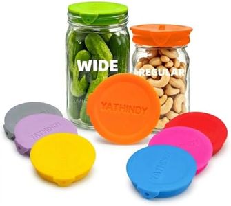 ORIGINAL CREATOR-8 Pack Silicone Mason Jar Lids for Ball, Kerr and More,Fit Regular Mouth & Wide Mouth Storage Caps for Mason/Canning Jars,Leak-Proof,Dishwasher Safe(Single-color)