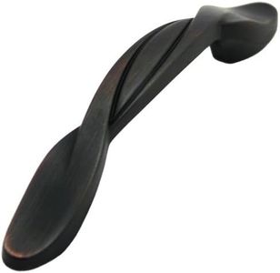 10 Pack - Cosmas 9009ORB Oil Rubbed Bronze Twist Cabinet Hardware Handle Pull - 3" Inch (76mm) Hole Centers