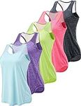 5 Pack Women's Workout Tops, Athlet