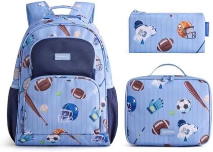 mommore Kids Backpack Set School Bookbag with Lunch Box for Boys Girls 7-10