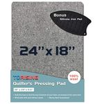 18" x 24" x 0.6" Wool Ironing Quilter's Pressing Pad Mat- 100% Wool for Professional Ironing| Portable Quilting Heat Press Pad for Traveling Camping College| Top Craft Sewing Embroidery Iron Pad