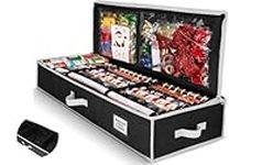 Multipurpose Underbed Clothing Storage and Wrapping Paper Storage Container Black