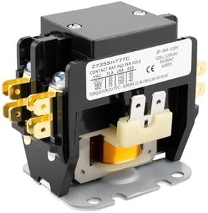 Urnqowuy C25BNB230A Compact Definite Purpose Contactor, 2 Pole 30A 50/60Hz, 120 VAC Coil Voltage, Air Conditioner Contactor