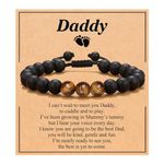 PINKDODO First Fathers Day Gift Ideas New Dad to be Gifts for Expecting Dad Husband Bracelet from Wife