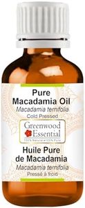 Greenwood Essential Pure Macadamia Oil (Macadamia ternifolia) Natural Therapeutic Grade Cold Pressed 15ml (0.50 oz)