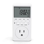 CANAGROW Indoor Digital Programmable Timers for Electrical Outlets,Outlet Timer, 7 Day Wall Plug in Light Timer Outlet,3-Prong Outlet for Appliances, 15A/1800W