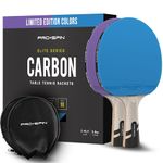 PRO SPIN Ping Pong Paddles - Limited Edition Violet & Blue 2-Pack | Premium Table Tennis Rackets with Carbon Fibre | Elite Series | 7-Ply Blade, Premium Rubber, 2.0mm Sponge | 2 Rubber Protector Cases