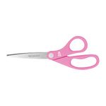 Westcott Pink Ribbon Stainless Steel Scissors, 8”, Pink