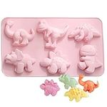 Holzsammlung Silicone Mold Pan, Cartoon Dinosaur Silicone Baking Mould for Kids Party's Decoration Jelly Biscuits Chocolate Candy Ice Cube Pudding Muffin, DIY Handmade Soap Moulds Tray