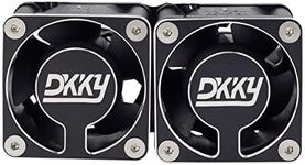 DKKY RC Motor Cooling Fan Heatsink 2Pcs DIY Kit for TRX4 ARRMA Axial 1/10 1/8 1/5 RC Model Car Upgrade Parts (Black)