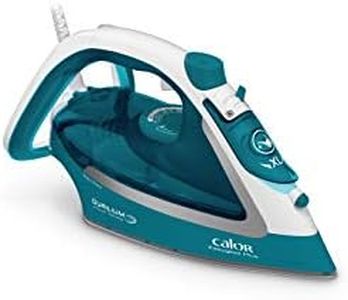 Calor Easygliss Plus Fer à repasser vapeur, 2500 W, Vapeur continue 40 g/min, Pressing 195 g/min, Semelle Durilium Airglide FV5719C0, Turquoise