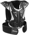 Webetop Youth Dirt Bike Chest Protector Adjustable Toddler Youth Motocross Gear for 3-10 Year Olds Kids Dirt Bike Gear Ideal for ATV, Quad, Dirtbike, 4 Wheeler Outdoor Sports Black/Silver S