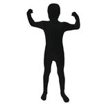 Morphsuit Kids Full Body Costume - Black, M | Original Bodysuit for Children | Super Stretch Suit Great for DIY Party Outfit | Halloween, Cosplay, Fancy Dress | For Boys & Girls