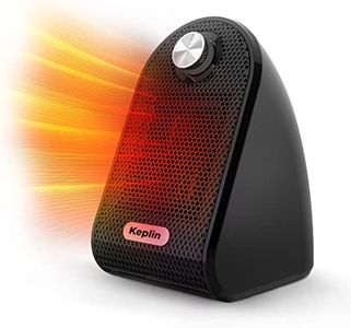 KEPLIN Black Ceramic Desk Heater 500W Low Energy Consumption & Silent Heater for Home & Office, Mini Portable Plug-in Electric Heater & Adjustable Thermostat with Overheat & Tip-Over Protection