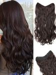 RichCurls Hair Extensions And Wigs Women's Natural Brown Curly,Wavy Hair Extensions 24 Inch