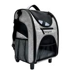 Coastal - Bergan - Rolling Pet Carrier, Heather Grey, 11.5" L x 11.75" W x 18.5" H