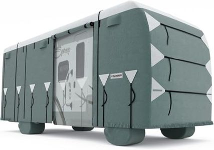 KING BIRD Heavy Duty Class A RV Cover,Heavy Duty 5 Layers Tearstop-Tec Anti-UV Top Panel, Durable Camper Cover, Fits 33’- 37' Motorhome -Breathable, Water-Proof, Rip-Stop