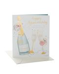 UK Greetings Anniversary Card for Him/Her/Friend - Champagne & Flutes Design