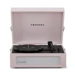 Crosley Voyager Portable Turntable - Bluetooth Record Player, 3-Speed Suitcase Vinyl Player, Home Turntables for Vinyl Records, Built in Stereo Speakers & Bluetooth Receiver, AUX Input, Amethyst
