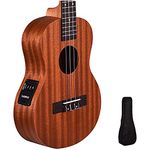 Kadence UKTE03 Tenor 26" Electro Acoustic Ukulele | Mahogany Wood | Built-in 2-Band EQ Preamp | Comes with Bag | Includes Learning Course | Brown