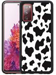 Bolster Samsung Galaxy S20 FE S20 FE 5G Rubber TPU Case - Cow Skin Print Printed Designer Soft Rubber TPU Protective Shockproof Back CaseCover for Samsung S20 FE S20 FE (5G), Black