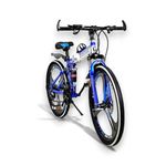 Dunedin Bikes, X6 Cycle Foldable Sports Bicycle Mountain Bike/Cycle 26 Inch Carbon Steel Frame Folding Bicycle with 21 Speed Gear and Double Disc Brake.White (Unisex) (Blue)