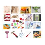 cat Supplies Cat Starter Kit .28 Pieces .Food and Water Bowls.Litter Box, cat House, cat Toy and Scratching Posts, Grooming Tools, Nail File, cat Brush, Toothbrush, Nursing Milk Bottle. Cat Clothes.