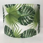 Cheese Plant Palm Leaf Tropical Leaves Fabric Ceiling Light Shade or Lampshade Large 30cmD x 20cmH